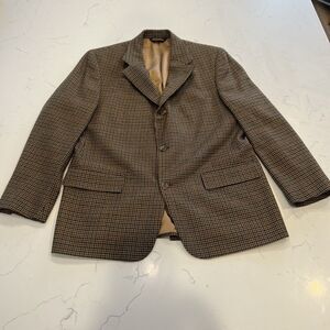 Brooks Brothers Blazer 41 Sh Woven Houndstooth Made In USA